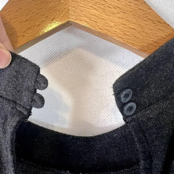 American Eagle Outfitters Bell Sleeve Lace Panel Gray Blouse Size Medium - Picture 7 of 11